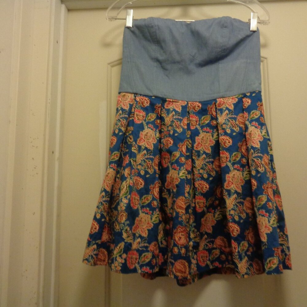 LETS GET SOME SUN SUNDRESS BLUE JEAN BATIK LOOK BY LUCCA COUTURE M